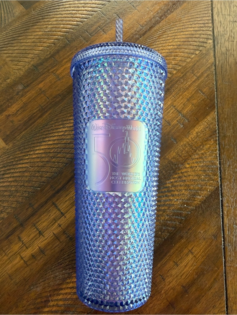 Starbucks Disney 50 Year anniversary Iridescent Purple Studded Tumbler
